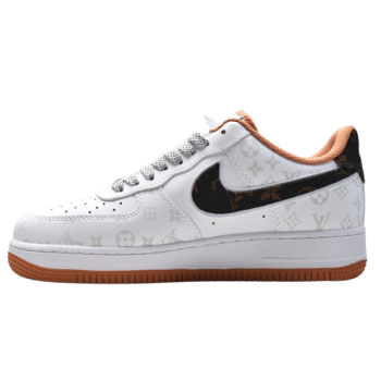 NIKE AIR FORCE 1 07 LOW LOUIS VUITTON BROWN WHITE BLACK CV0670-600
