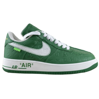 LOUIS VUITTON X NIKE AIR FORCE 1 GREEN SNEAKERS