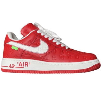 LOUIS VUITTON X NIKE AIR FORCE 1 RED SNEAKERS