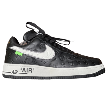 LOUIS VUITTON X NIKE AIR FORCE 1 BLACK SNEAKERS