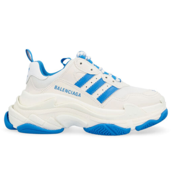 BALENCIAGA X ADIDAS TRIPLE S BLUE WHITE SNEAKERS