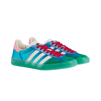 GUCCI X ADIDAS GAZELLE SNEAKER IN LIGHT BLUE