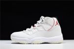 NIKE AIR JORDAN 11 RETRO PLATINUM TINT WHITE/RED