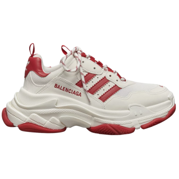 BALENCIAGA  X ADIDAS TRIPLE S SNEAKER WHITE RED