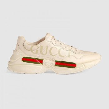 GUCCI 2019 RHYTON GUCCI 2019 LOGO LEATHER SNEAKER