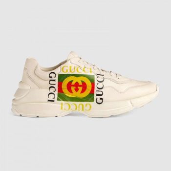 GUCCI 2019 RHYTON GUCCI 2019 LOGO LEATHER SNEAKER