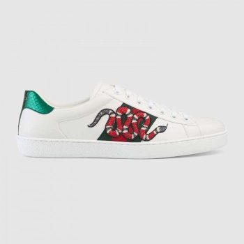 GUCCI 2019 EMBROIDERED SNAKE SNEAKER