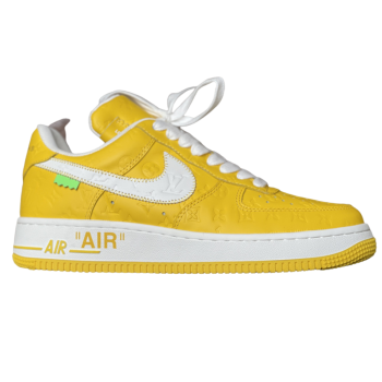 LOUIS VUITTON X NIKE AIR FORCE 1 YELLOW SNEAKERS