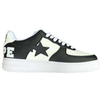 NIKE AIR FORCE 1 BAPE BLACK WHITE SNEAKERS