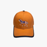 HERMES CANVAS BASEBALL CAP HORSE HAT ORANGE