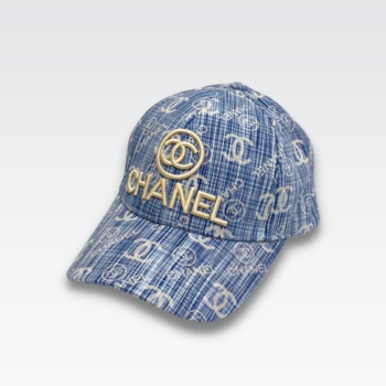 CHANEL EMBROIDERY BASEBALL CAP BLUE